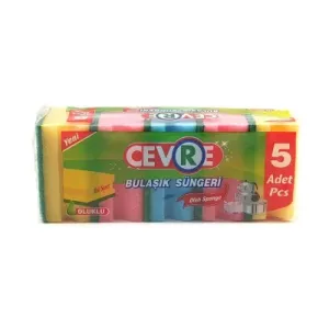 Çevre Oluklu Bulaşık Süngeri (5'li Paket)