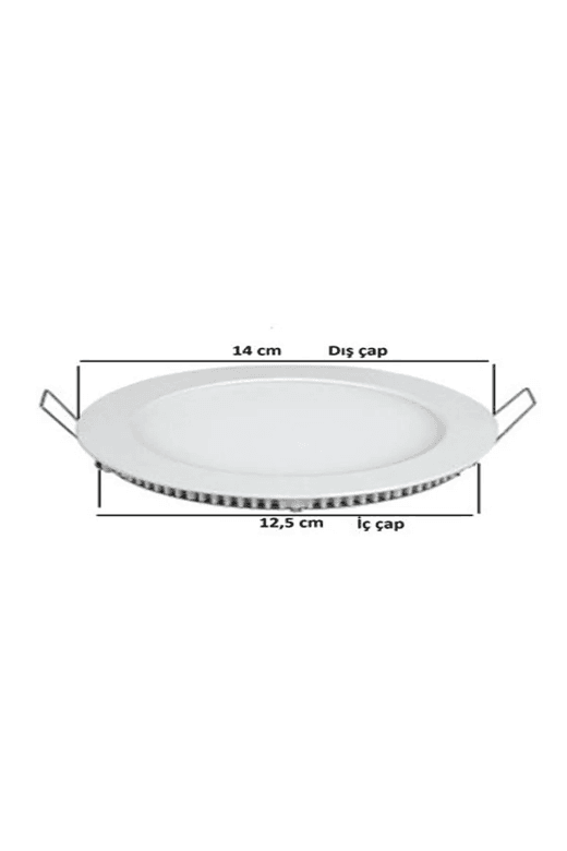 CFR9W Cfr 9W Tasarruflu Led Yuvarlak Beyaz Işık Sıva Altı Slim Panel Tavan Aydınlatma Armatürü 2 Adettir