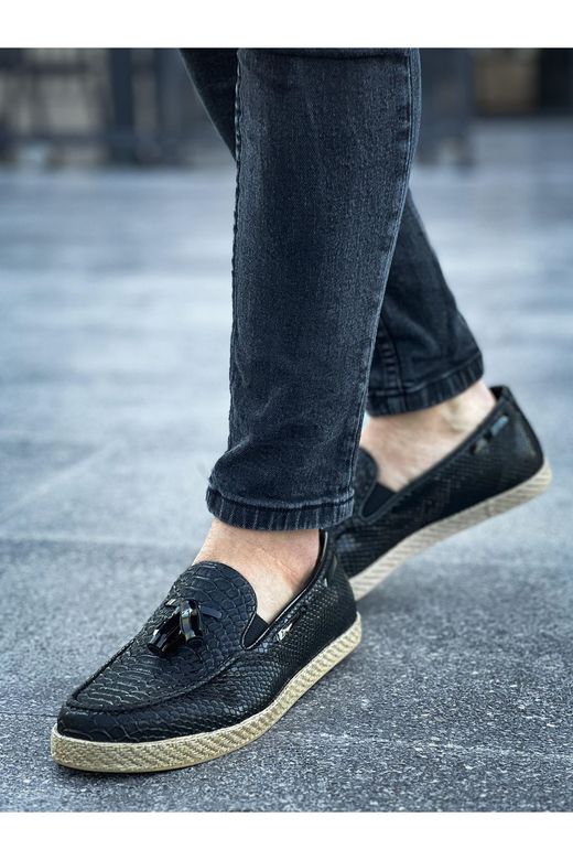 CH141 - HT Croco Erkek Ayakkabı SIYAH