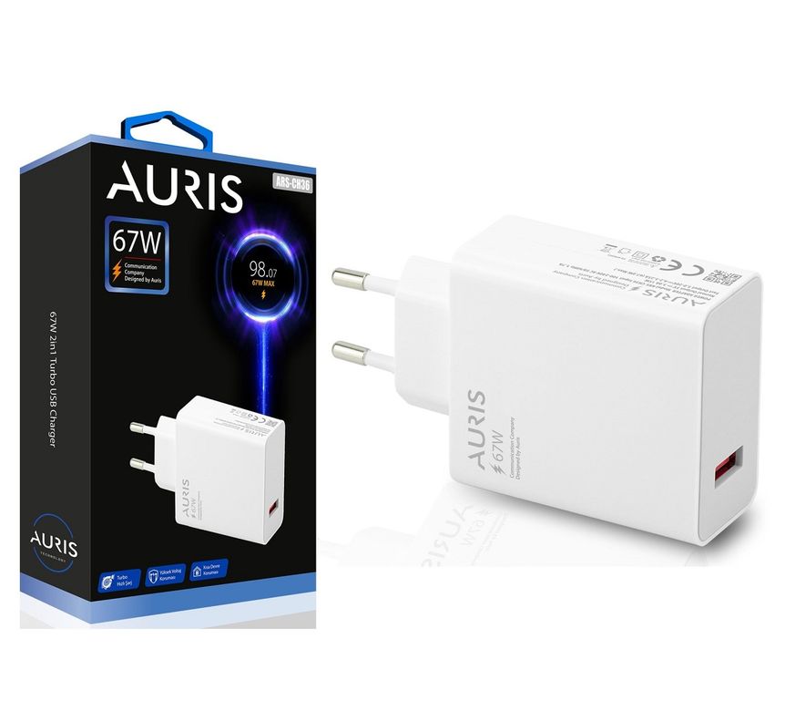 CH36CH36 Auris Ch36 67W Usb-C Süper Hızlı Şarj Başlığı – Saliseli Pd Adaptör
