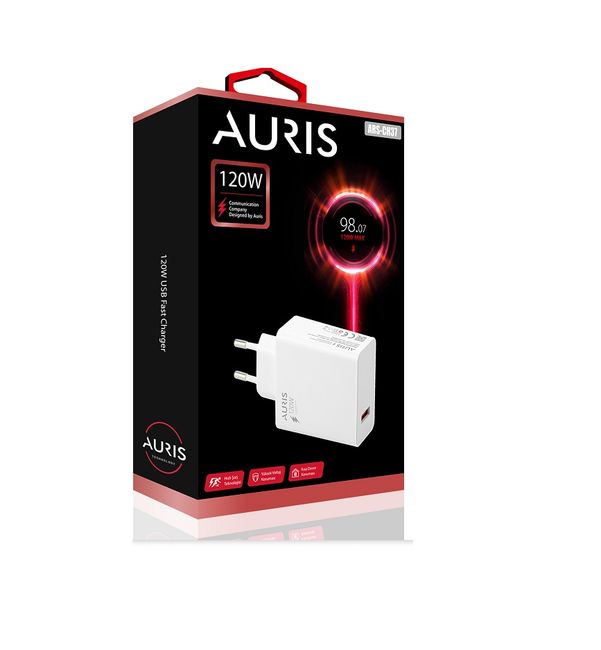 CH37 Auris 120 Watt Ultra Hızlı Şarj Başlığı Salise Gösterge Çıkaran Usb Şarj Cihazı Başlığı 120W