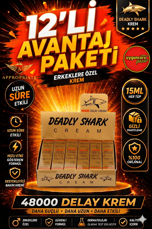 Chase PG1SCiIQ2M Deadly Shark 48000 Krem 12'li Avantaj Paketi 15 Ml X 12 Adet | Vitamin E Içerikli | Orijinal Ürün