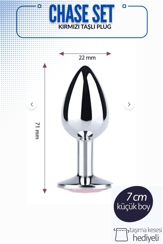 Chase WUdyE1CLHz A Plus Kayganlaştırıcı Jel 250 Ml + Kırmızı Taşlı Plug + Hijyenik Temizlik Pompası - 3'lü Set