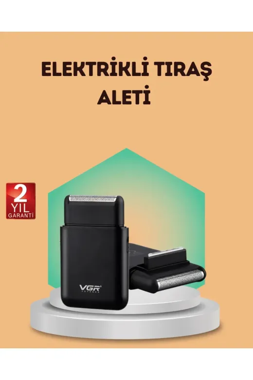 Çift Başlıklı Elektrikli Tıraş Makinesi | Suya Dayanıklı, Hafif ve Ergonomik