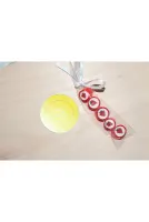 Çilek Desenli Parmak Lolly 50 Adet