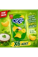 Cipso Yoğurt Aromalı Tırtıklı Patates Cipsi Parti Boy
