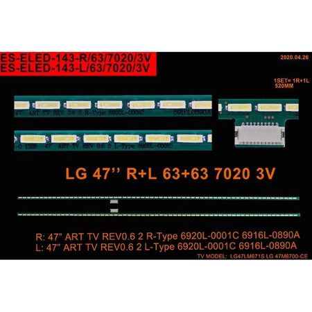 Class ELED143L/143R Samsung 47" Tv Bar Led Takımı