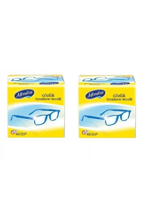 CLAYNF11112M2 2 Li Paket Mendiva Çok Amaçlı Gözlük Cam Ekran Kask Temizleme Mendili 40Lı