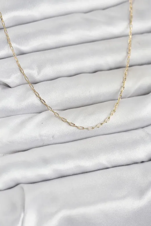 CM 14K Gold Renk Ataç Zincir Model 60 cm Kadın Kolye TJ-BKO10934