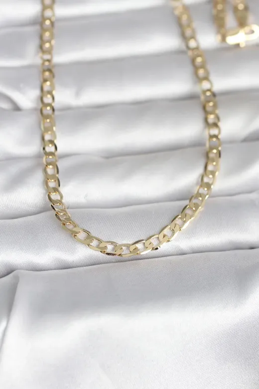CM 14K Gold Renk Kalın Zincir Model 60 cm Kadın Kolye TJ-BKO10991