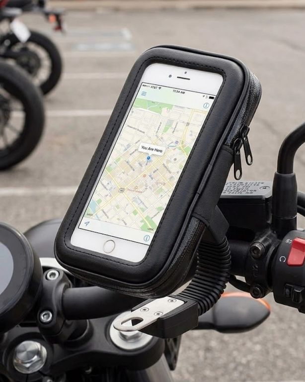 CN TRİTHLTUCZZZT52MOTORTUTUCU-1-BLNCCC Su Geçirmez Motosiklet Scooter Telefon Standı Dokunmatik Ekranlı Bisiklet Tutucu Çok Renkli
