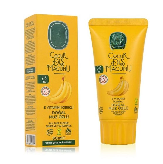Çocuk Diş Macunu 60 ml Muz