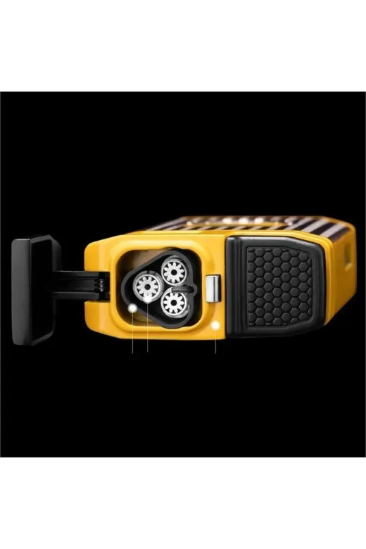 COHİBA CCM0650S 3 Torch Alevli Sarı Lüks Kesicili Çakmak – Ccm0650