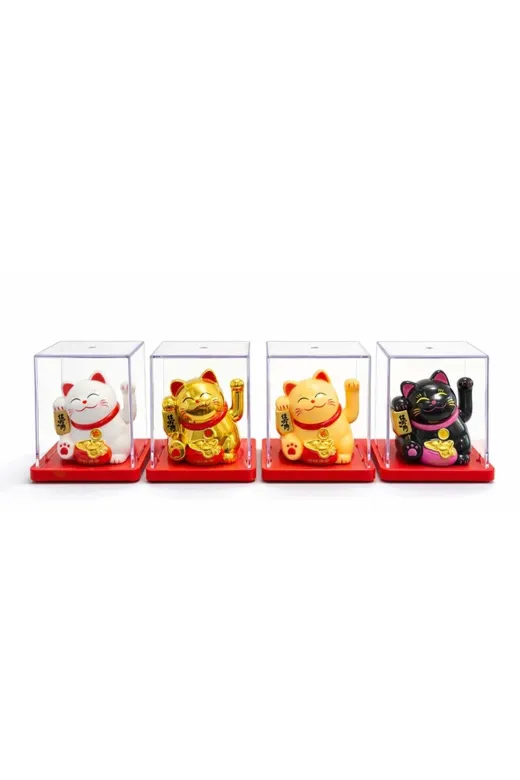 COjans KH-ALK4527 Güneş Enerjili Sallanan Şans Kedisi - Maneki Neko Alk4527