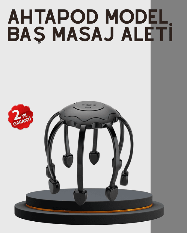 Çok Noktalı Elektrikli Kafa Masaj Cihazı 3 Modlu Rahatlatıcı Masaj