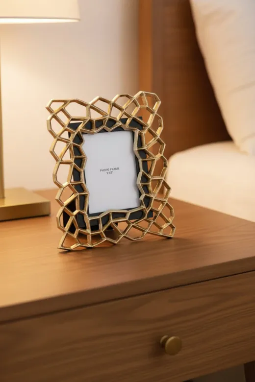 Cornella CR-1683 Pillar Antik Gold Siyah Metal Çerçeve Küçük