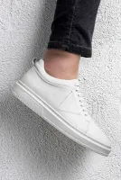 Correndo Erkek Hakiki Deri Sneaker, Bağcıklı Sneaker, Hakiki Deri Sneaker, Erkek Sneaker