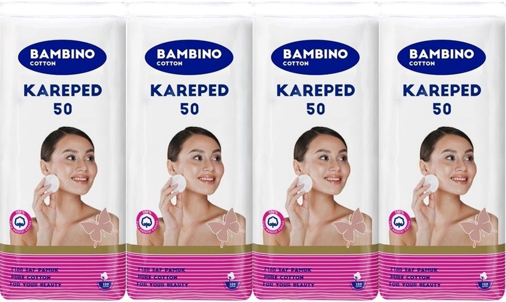 Cotton Kare Makyaj ve Bebek Temizleme Pamuğu 200 Adet (Kare En-Boy 7CM) (4PK*50)