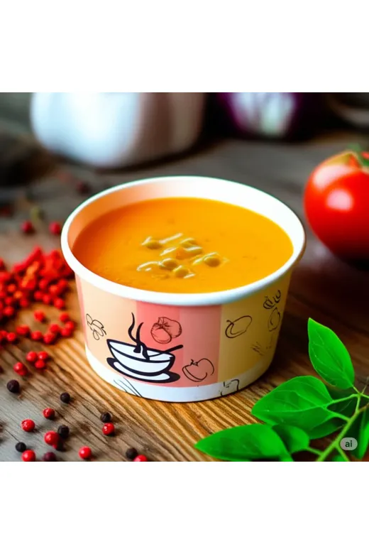 CPC Plastik Ambalaj CPC011 16 Oz Çorba Kasesi Aşure Kasesi Kapaklı 25 Adet