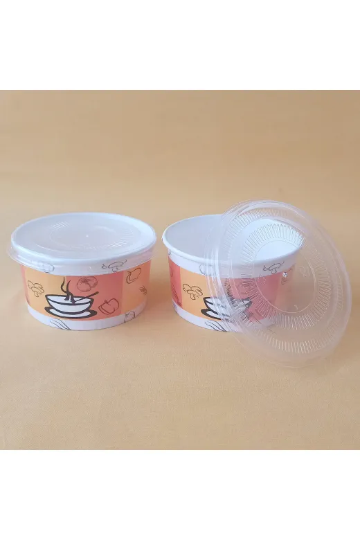 CPC Plastik Ambalaj CPC011 16 Oz Çorba Kasesi Aşure Kasesi Kapaklı 25 Adet