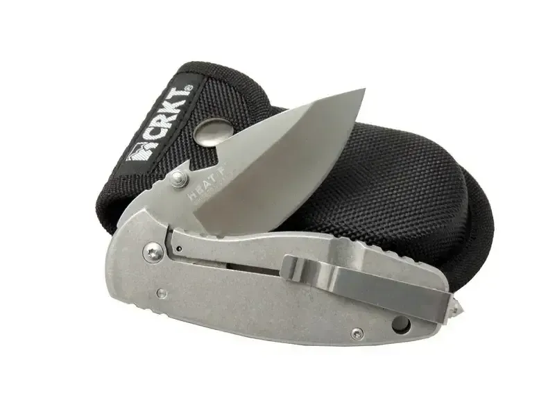 Crkt 3329 Bk Heat Kamp Çakı 18cm - Metal Sap, Kılıflı, Açacaklı, Perçinli
