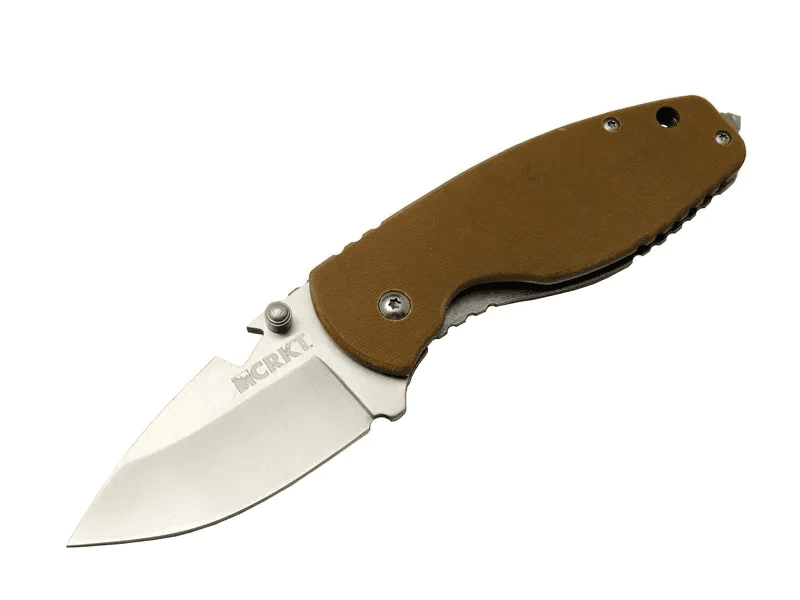 Crkt 3329 Brw Heat Kamp Çakı 18cm - Metal Sap, Kılıflı, Açacaklı, Perçinli