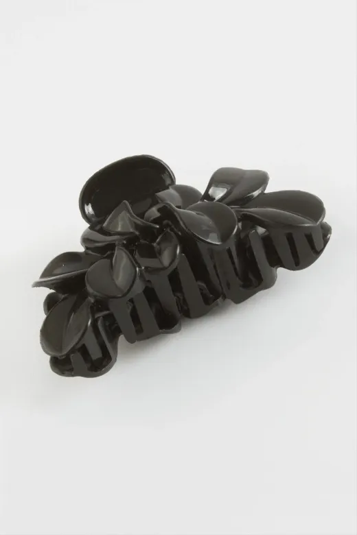CT STONES -ct-st-on-es11778608 Çiçek Siyah Renkli Mandal Toka 10 Cm