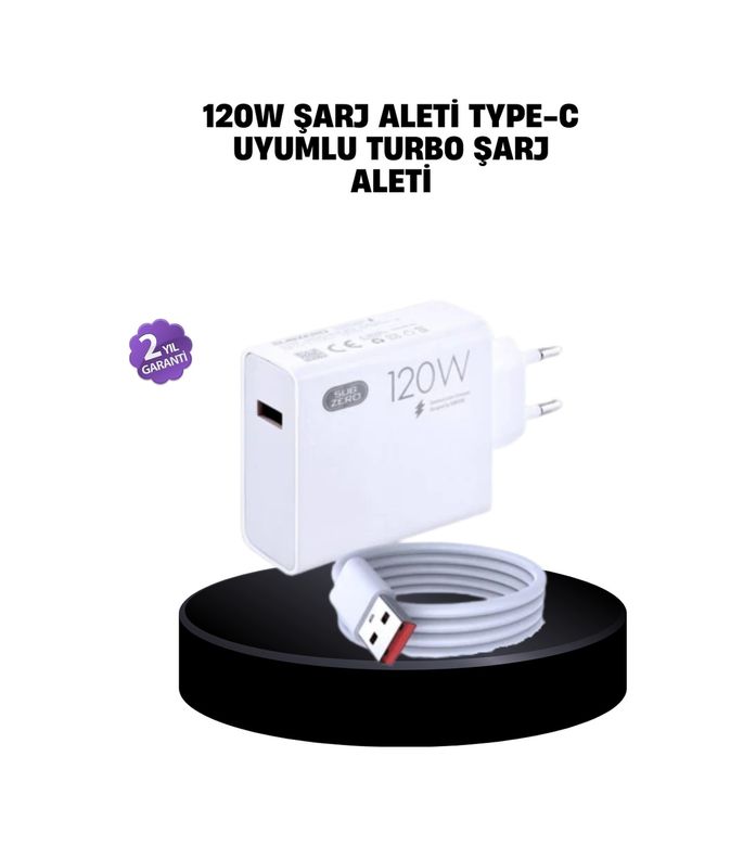 Ctstones 120386504 Mey İthalat 120W Mi Turbo Destekli Hızlı Şarj Cihazı Type-C Uyumlu Akım Korumalı