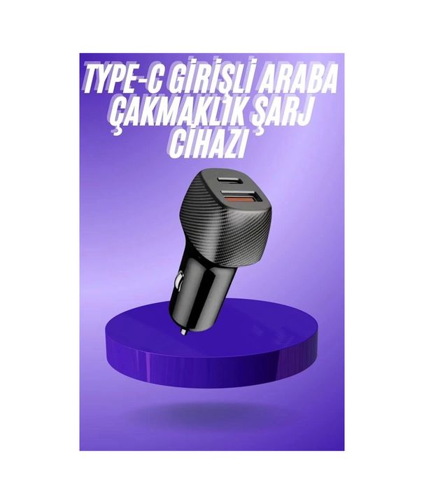 Ctstones 120386782 Mey İthalat 38W Usb Type-C Girişli Oto Çakmaklık Araç İçi Hızlı Şarj Çakmaklık Şarj Aleti