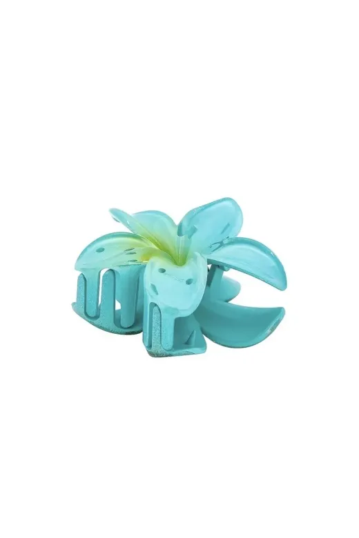 CulyBaby 950-123 Mavi Çiçek Saç Toka & Lotus Toka