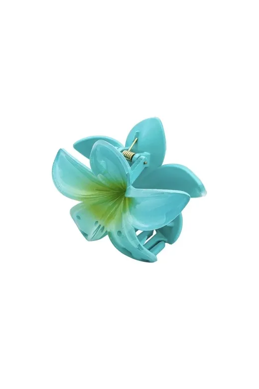 CulyBaby 950-123 Mavi Çiçek Saç Toka & Lotus Toka
