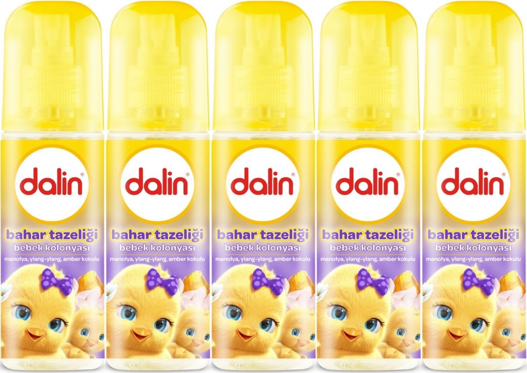 Dalin Bebek Kolonyası 150ML Bahar Tazeliği (Manolya-Ylang,Ylang-Amber Kokulu) (5 Li Set)