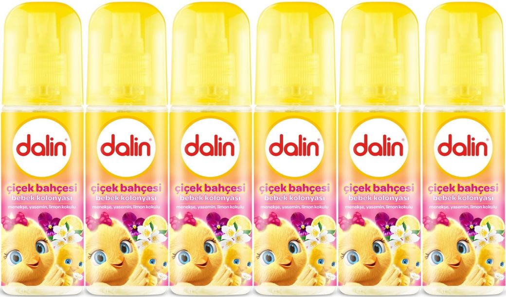 Dalin Bebek Kolonyası 150ML Çiçek Bahçesi (Menekşe-Yasemin-Limon Kokulu) (6 Lı Set)