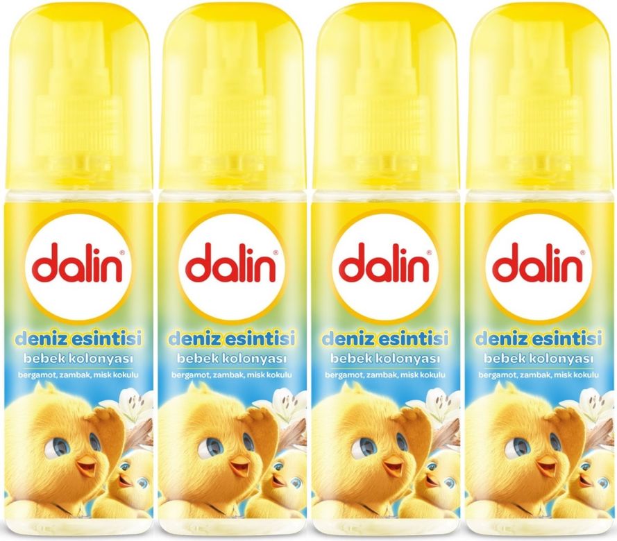Dalin Bebek Kolonyası 150ML Deniz Esintisi (Bergomat-Zambak-Misk Kokulu) (4 Lü Set)
