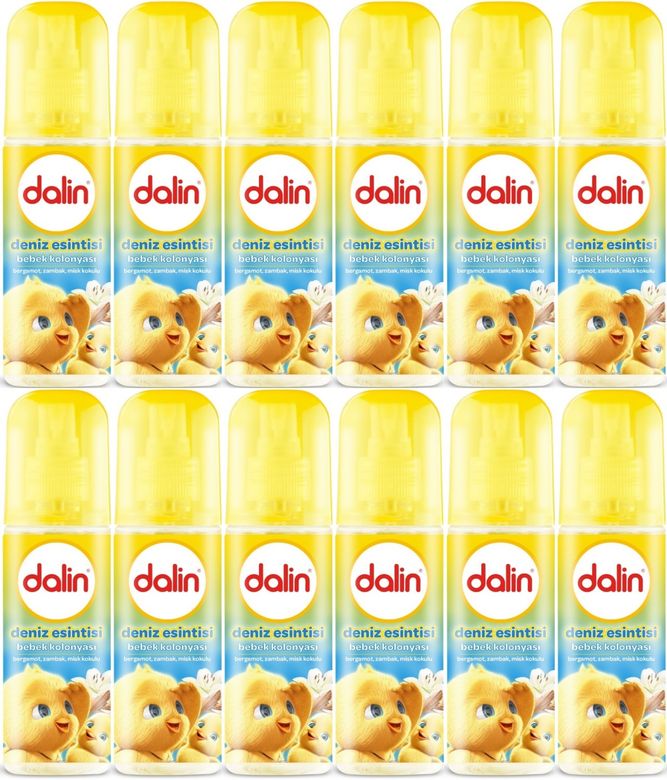 Dalin Bebek Kolonyası 150ML Deniz Esintisi (Bergomat-Zambak-Misk Kokulu) (12 Li Set)
