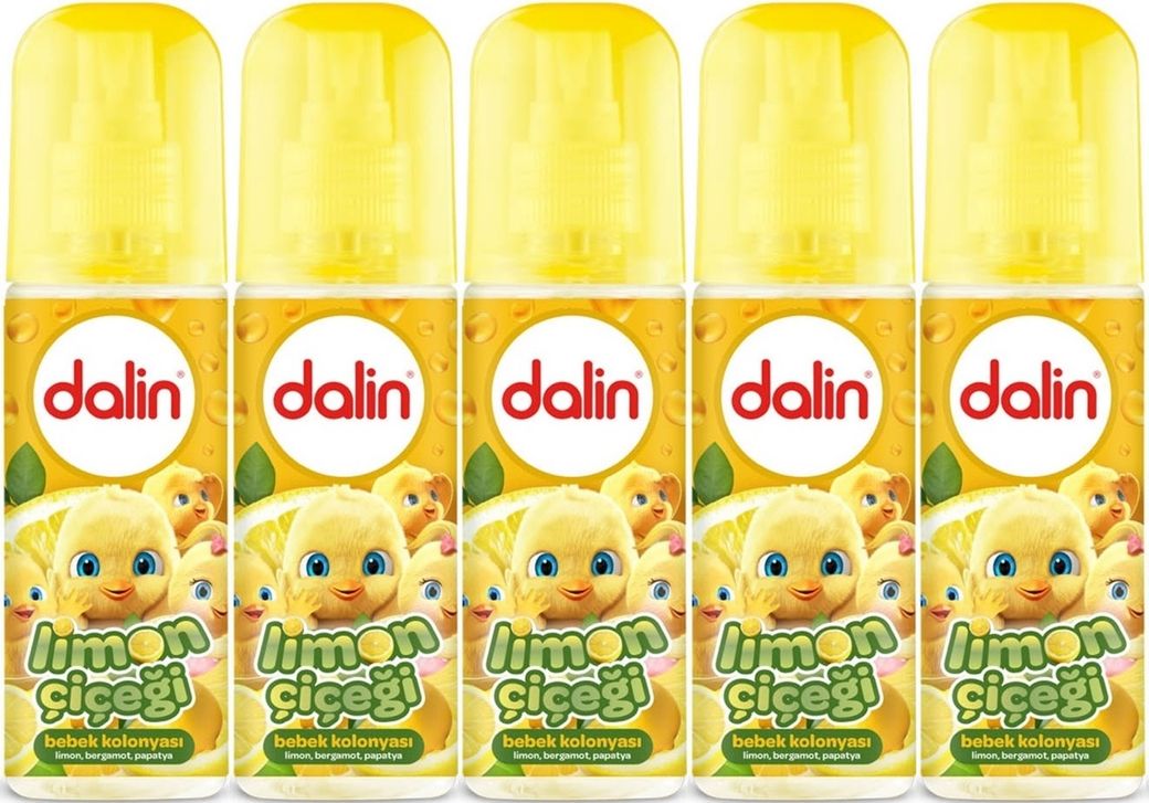 Dalin Bebek Kolonyası 150ML Limon Çiçeği (Limon-Bergomat-Papatya) (5 Li Set)