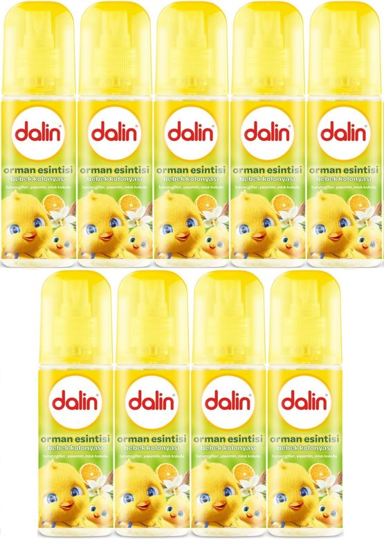 Dalin Bebek Kolonyası 150ML Orman Esintisi (Turunçgiller-Yasemin-Misk Kokulu) (9 Lu Set)