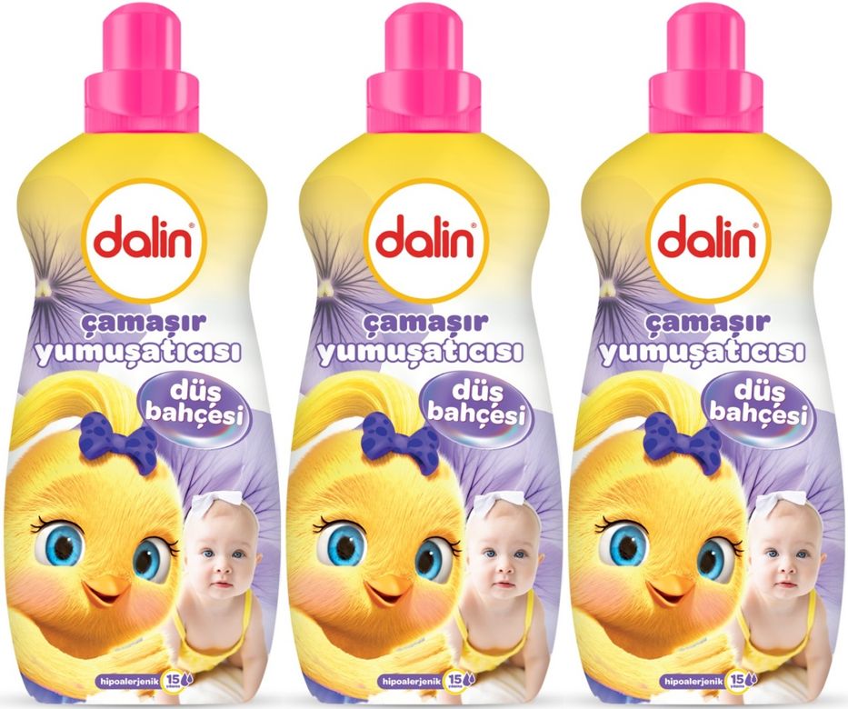 Dalin Çamaşır Yumuşatıcı 1500ML Düş Bahçesi (3 Lü Set) (Bebeklere Özel)