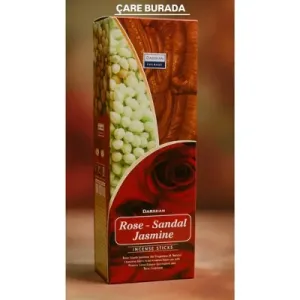 Darshan Incense - Rose & Sandal & Jasmine 20'li Çubuk Tütsü (Gül & Sandal & Yasemin)