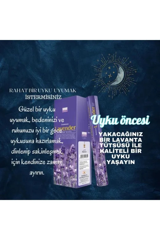 Darshan lavantatts Lavanta Uyku Öncesi Tütsü 20 Çubuk