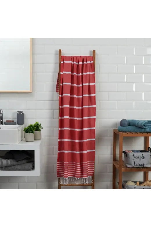 DC Home EVD8682353518023 Klasik Peştamal - Kırmızı - 95X175 Cm