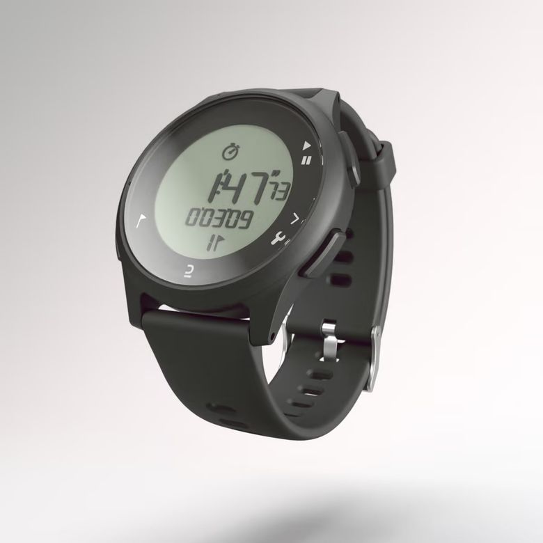 Decathlon 8539879 Kalenji W100 Siyah Kronometreli Koşu Saati
