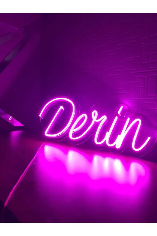 DECCOR EVİM TYC00555686752 (Açıklamayı Okuyunuz) 1-5 Karakter Isimli Neon Led Işıklı Yazı