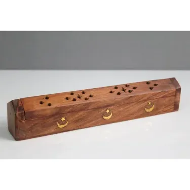 Dekoratif Ahşap Tütsülük 26x4 Cm Meditasyon İçin