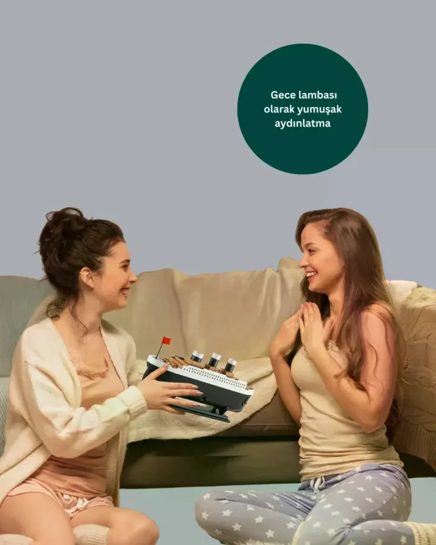 Dekoratif Gemi Modeli 7 Renk Işıklı Hava Nemlendirici ve Oda Kokusu Difüzörü