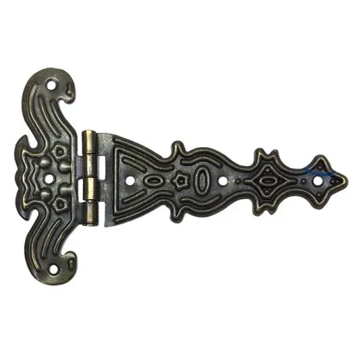Dekoratif, Tek Kuyruklu Menteşe - 69x102 mm, Büyük, Antik, 1 Adet