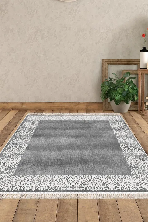 Dekoreko 1460-Trend-3 Eko Trend Djt Halı Yıkanabilir Kaymaz Taban 1460 Modern Gri