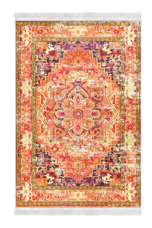 Dekoreko 1697-Trend-1 Eko Trend Djt Halı Yıkanabilir Kaymaz Taban 1697 Persian Turuncu