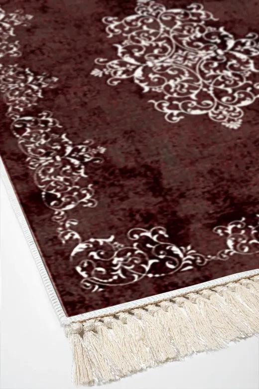 Dekoreko 616-Trend-1 Eko Trend Djt Halı Yıkanabilir Kaymaz Taban 616 Klasik Bordo