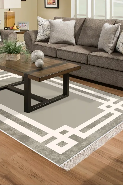 Dekoreko 657M-Trend-3 Eko Trend Djt Halı Yıkanabilir Kaymaz Taban 657M Modern Camel